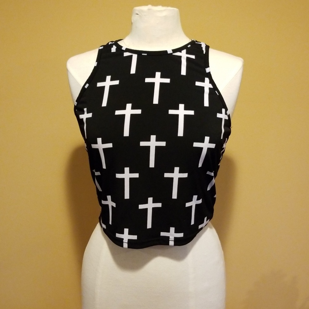 Cross crop top